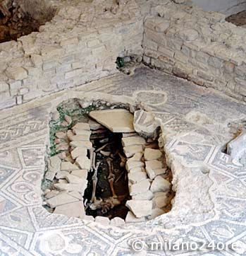 Mosaikfußboden im Haus des Arztes Rimini